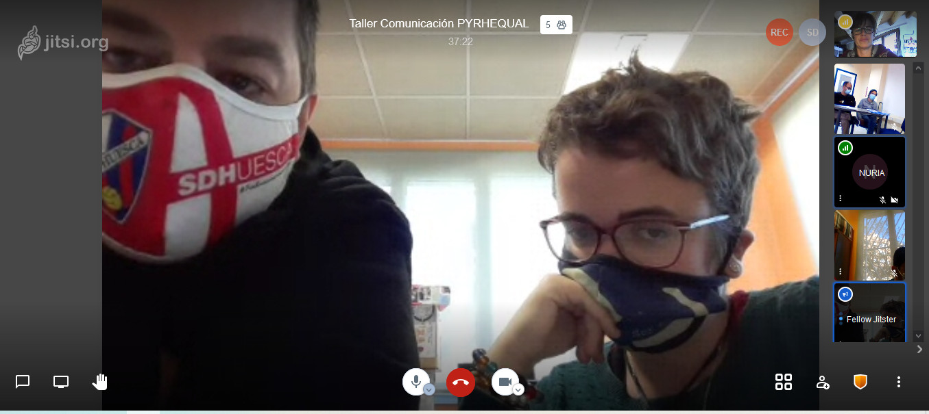 Integrantes del Taller de Comunicación en sesión online